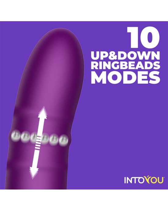 Intoyou App Series Sendel Vibe with Up and Down Internal Beads Ring and Pulsation with App