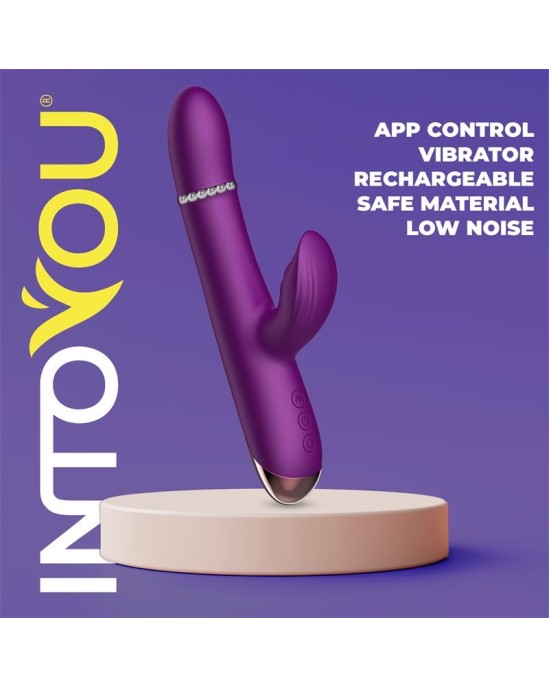 Intoyou App Series Sendel Vibe with Up and Down Internal Beads Ring and Pulsation with App