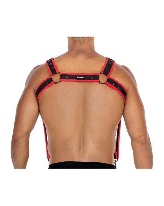 Cut4Men H4RNESS05 Chest Harness Neon Red One size