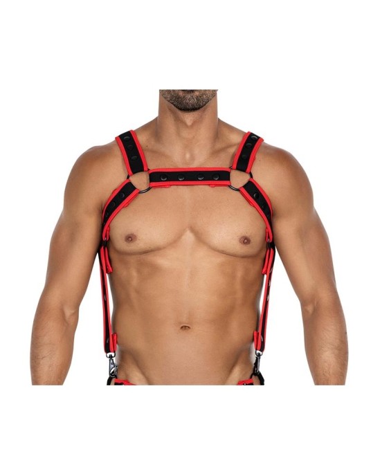 Cut4Men H4RNESS05 Chest Harness Neon Red One size