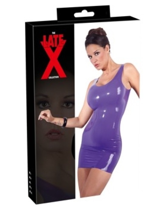 Late X Latex Mini Dress purple S