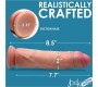 Xr - Jock DUBULTA BLĪVUMA PENIS DILDO NEGROZĪTS MĪKSTS 21,6 CM