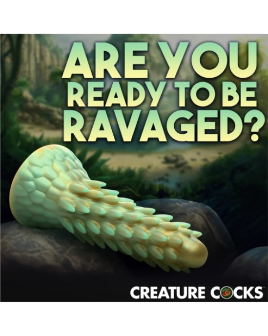 Xr - Creature Cocks STEGOSAURUS SPIKY RAPTILE SILIKONA DILDO