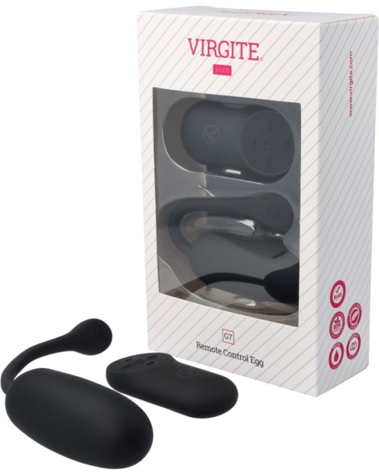 Virgite - Eggs VIBRATOR EGG G7 UZLĀDĒJAMS MELNS