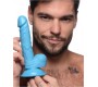 Xr - Pop Peckers REĀLISTS DILDO AR sēkliniekiem 16'5 CM ZILS