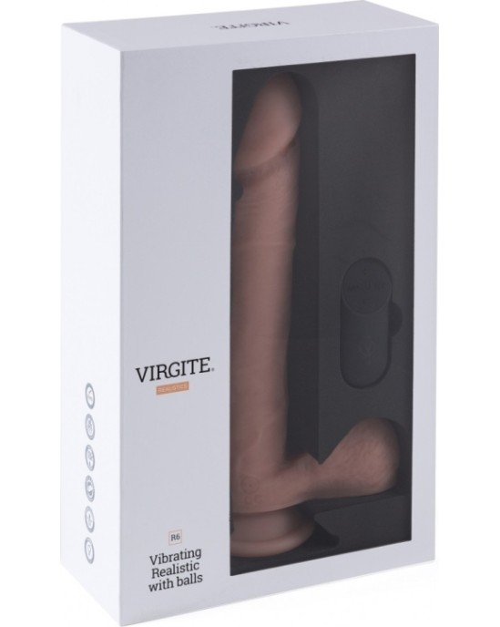 Virgite - Realistics REĀLISTS VIBRATORS R6" 24,5cm W/ TĀLVADĪBAS PULTS"