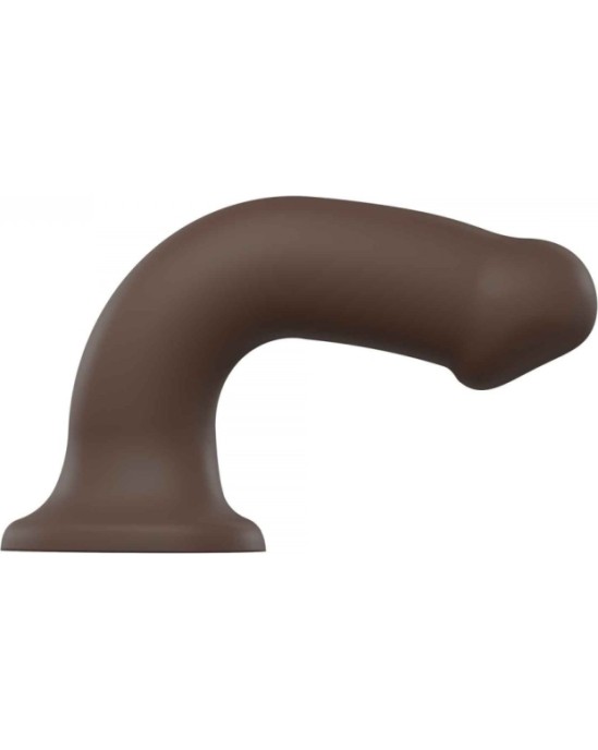 Strap-On-Me DILDO AR piesūcekni PIEMĒROTA IEKĀRTA DUAL BLĪVUMA FLEXIBLE CHOCOLATE XL