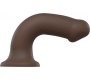 Strap-On-Me DILDO AR piesūcekni PIEMĒROTA IEKĀRTA DUAL BLĪVUMA FLEXIBLE CHOCOLATE XL