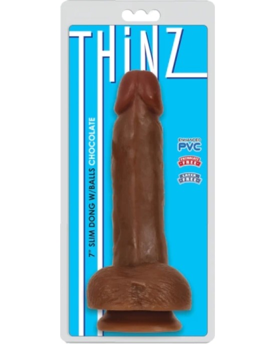 Xr - Thinz Smalks DILDO AR sēkliniekiem THINZ COCOLATE 17'80 CM