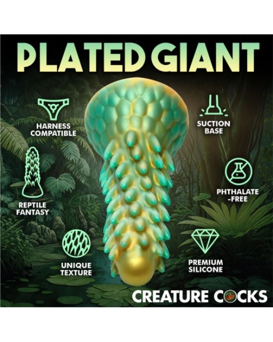 Xr - Creature Cocks STEGOSAURUS SPIKY RAPTILE SILIKONA DILDO