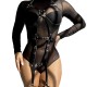 Subblime Fetish SUBBLIME - FULL BODY HARNESS WITH LEATHER BUCKLES BLACK ONE SIZE