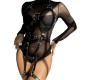 Subblime Fetish SUBBLIME - FULL BODY HARNESS WITH LEATHER BUCKLES BLACK ONE SIZE