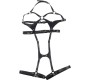 Subblime Fetish SUBBLIME - FULL BODY HARNESS WITH LEATHER BUCKLES BLACK ONE SIZE