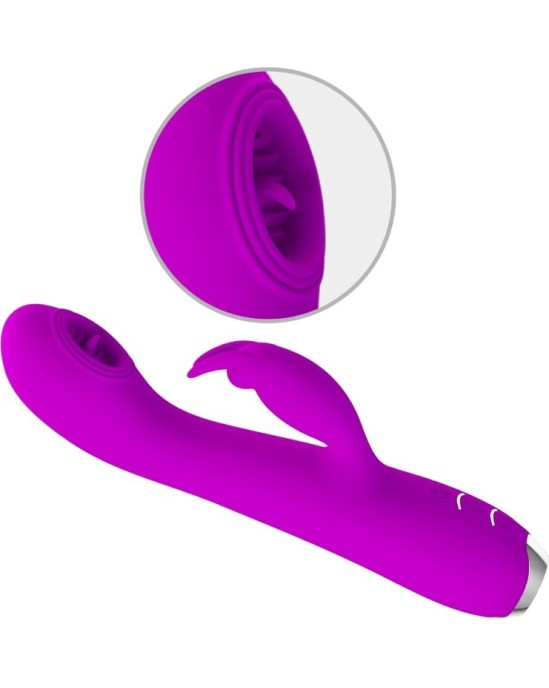 Pretty Love C-Type PRETTY LOVE - RACHEL RECHARGEABLE VIBRATOR WITH PURPLE SUCKER