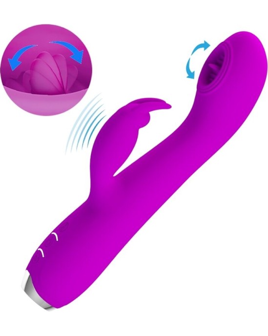 Pretty Love C-Type PRETTY LOVE - RACHEL RECHARGEABLE VIBRATOR WITH PURPLE SUCKER