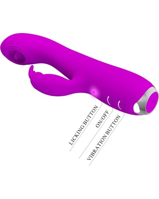 Pretty Love C-Type PRETTY LOVE - RACHEL RECHARGEABLE VIBRATOR WITH PURPLE SUCKER