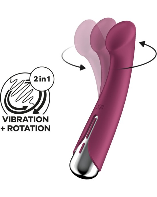 Satisfyer Vibrator APMIERINĀTĀJS - GROZĪJOŠS G-SPORT 1 ROTATORS VIBRATORS RED