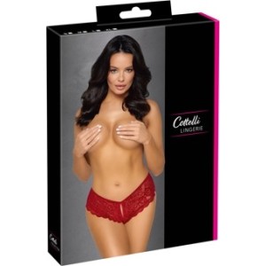 Cottelli Lingerie Biksītes bez kājstarpēm sarkanas XL