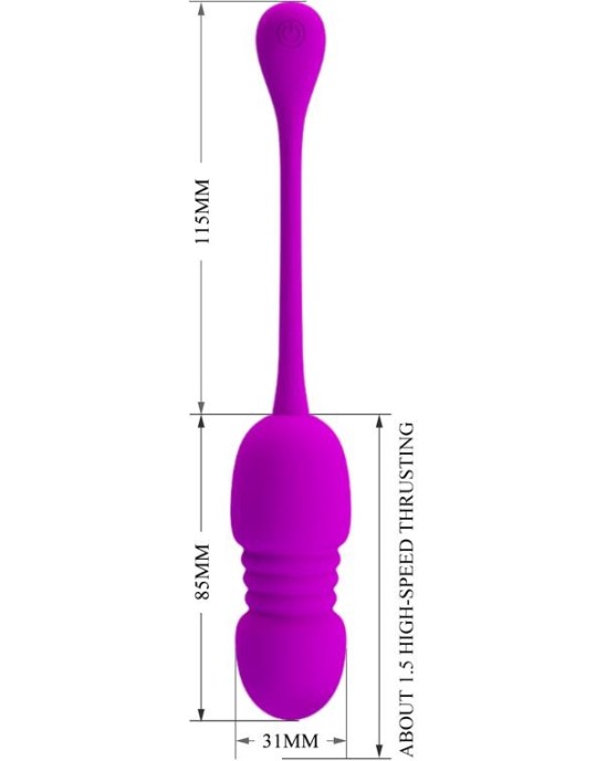 Prettylove Callieri Vibrating Egg with Thrusting and Remote Control