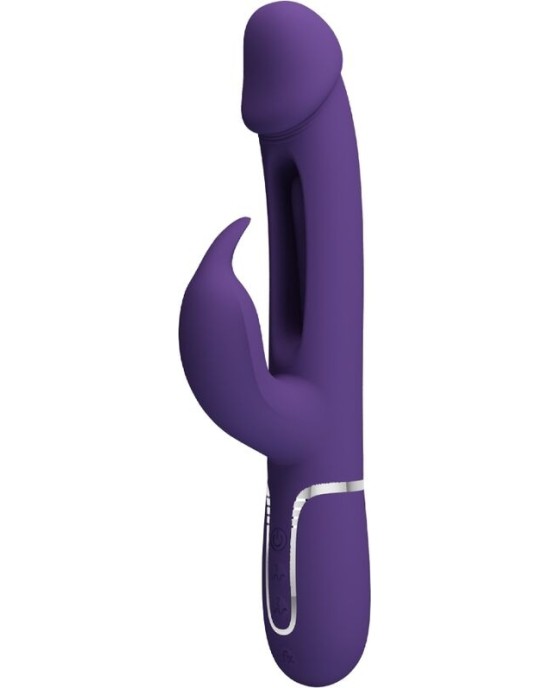 Pretty Love Flirtation PRETTY LOVE - KAMPAS RABBIT 3 IN 1 MULTIFUNCTION VIBRATOR WITH TONGUE VIOLET