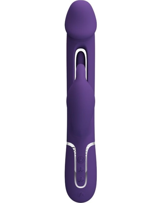 Pretty Love Flirtation PRETTY LOVE - KAMPAS RABBIT 3 IN 1 MULTIFUNCTION VIBRATOR WITH TONGUE VIOLET