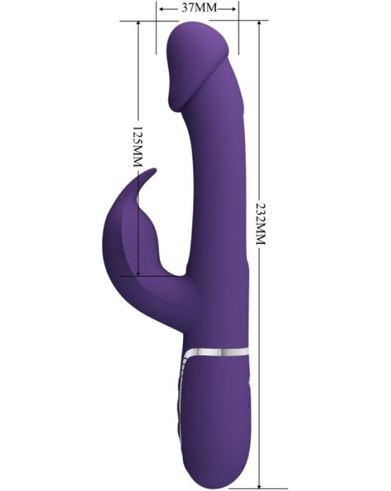 Pretty Love Flirtation PRETTY LOVE - KAMPAS RABBIT 3 IN 1 MULTIFUNCTION VIBRATOR WITH TONGUE VIOLET