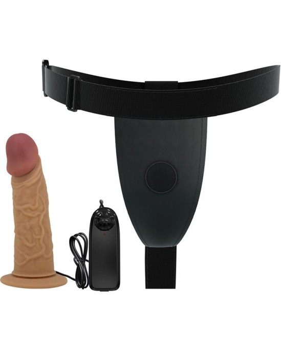 Prettylove Draven universāla regulējama uzkabe ar dobu vibrācijas dildo