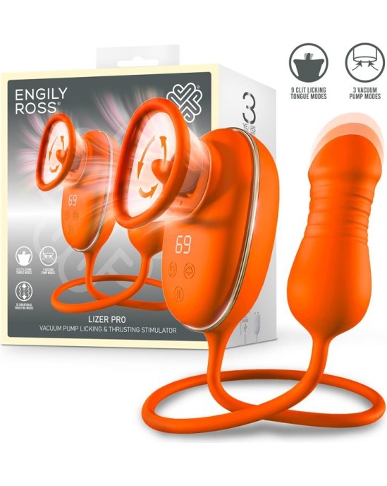 Engily Ross Lizer Pro Oscillating Tongue Stimulator, Vacuum Pump, and Thrusting Egg