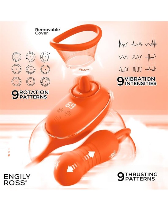 Engily Ross Lizer Pro Oscillating Tongue Stimulator, Vacuum Pump, and Thrusting Egg