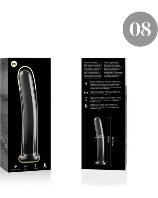 Nebula Series By Ibiza MODEL 8 DILDO BOROSILICATE GLASS 14.5 X 2 CM CLEAR