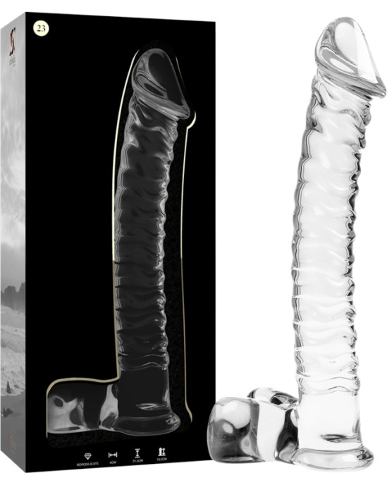 Nebula Series By Ibiza MODEL 23 DILDO BOROSILICATE GLASS 21.5 X 4 CM CLEAR