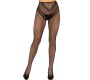 Leg Avenue Hosiery LEG AVENUE - CROTCHLESS FISHNET STOCKINGS BLACK