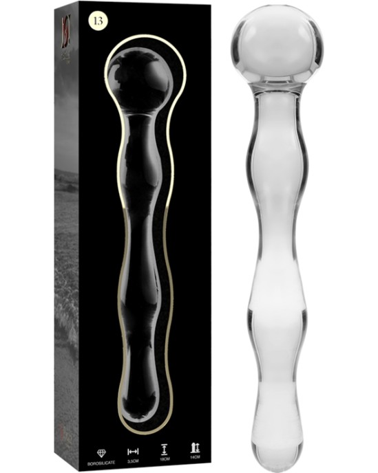 Nebula Series By Ibiza MODEL 13 DILDO BOROSILICATE GLASS 18 X 3.5 CM CLEAR