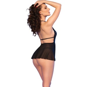 Chilirose Babydolls CHILIROSE - CR 4720 BABYDOLL & THONG BLACK M