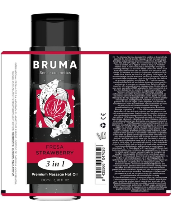 Bruma PREMIUM MASĀŽAS KARSTA EĻĻA zemeņu 3 IN 1 - 100 ml