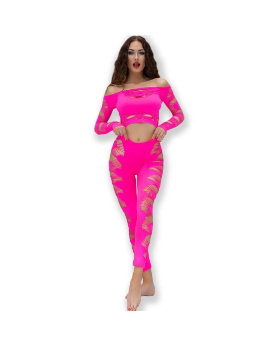 Chilirose Sets CHILIROSE — CR 4632 TOP & PANT FUCHSIA S/L