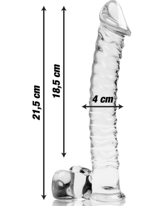 Nebula Series By Ibiza MODEL 23 DILDO BOROSILICATE GLASS 21.5 X 4 CM CLEAR