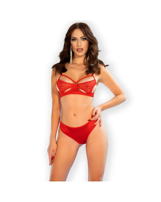 Chilirose Sets CHILIROSE - CR 4676 SET TWO PIECES RED M