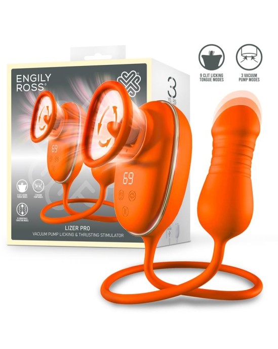 Engily Ross Lizer Pro Oscilating Tongue Stimulator, Vakuumsūknis un Thrusting Egg