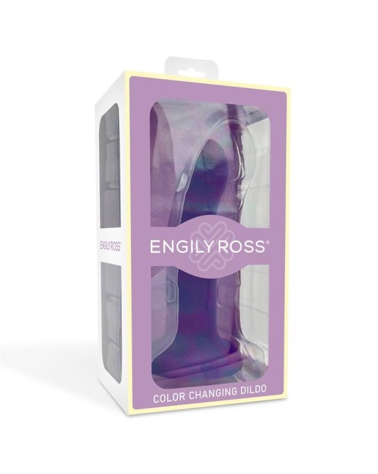 Dildox By Engily Ross Dildo que Cambia de Color Azul un Rosa Talla M Silicon L quida 17 cm