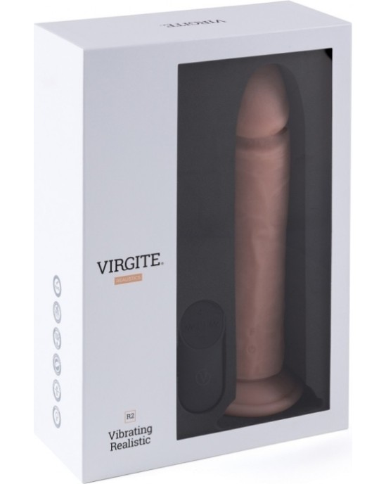 Virgite - Realistics REĀLISTS VIBRATORS R2" 21cm W/ TĀLVADĪBAS PULTS"