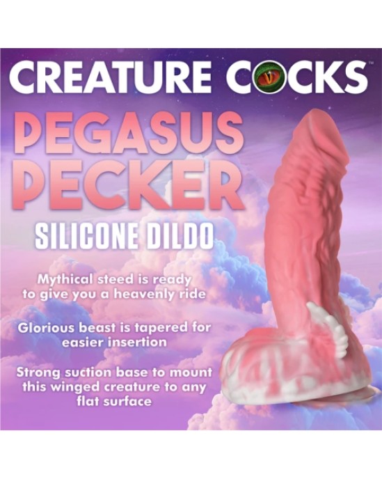 Xr - Creature Cocks PEGASUS PECKER spārnotais SILIKONA DILDO