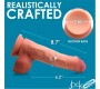 Xr - Jock DILDO PENIS AR sēkliniekiem DUBULTA BLĪVUMA NEGROZĪTA MĪKSTA 22 CM