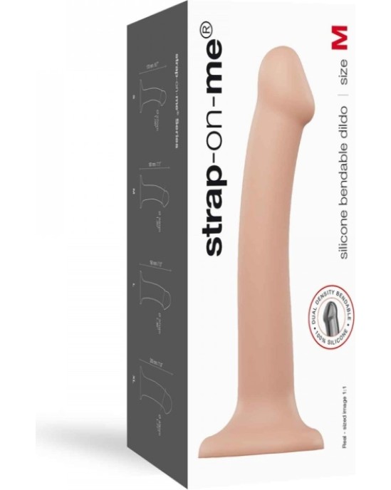 Strap-On-Me DILDO AR piesūcekni PIEMĒROTA IEKĀRTA DUAL BLĪVUMA FLEXIBLE M