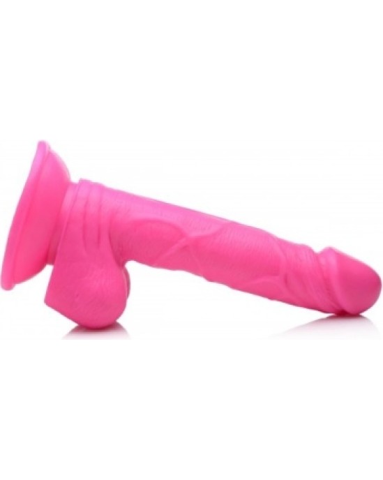 Xr - Pop Peckers REĀLISTS DILDO AR sēkliniekiem 16'5 CM ROZĀ