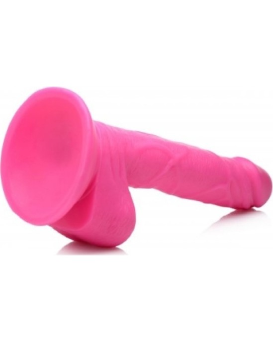 Xr - Pop Peckers REĀLISTS DILDO AR sēkliniekiem 16'5 CM ROZĀ