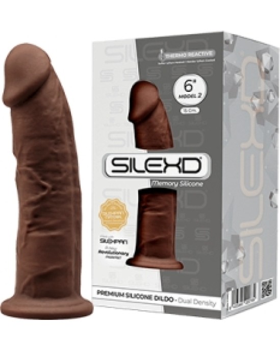 Silexd SILIKONA DILDO MODELIS 2 6 BRŪNS"