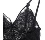 Subblime Babydolls SUBBLIME - BABYDOLL WITH ADJUSTABLE LACE STRAPS BLACK L/XL