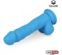 Liketrue Realistic Dildo Liquid Silicone Dual Layer 8 Blue