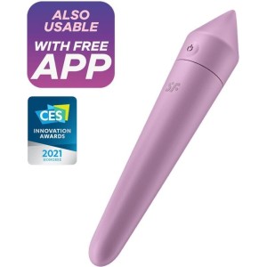 Satisfyer Ultra Power Bullet 8 vibrējošā lode ar APP ceriņu